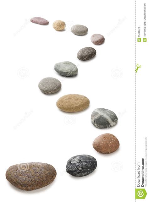 Pebbles In A Line Royalty Free Stock Image Image 33488626