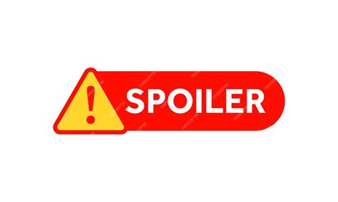 Premium Vector | Spoiler alert vector sign , red and yellow alert messag