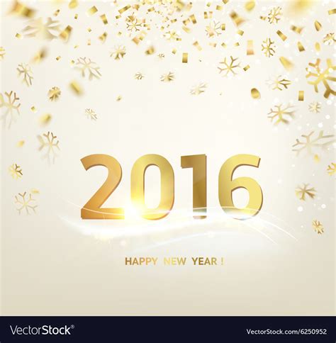 Happy New Year Card Template Over Transparent Vector Image