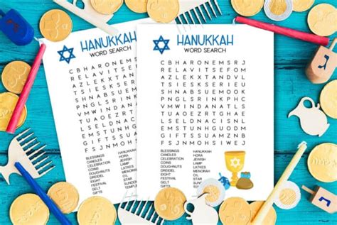 Hanukkah Word Search Made With Happy
