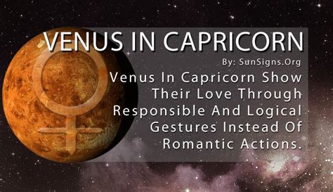 Venus In Capricorn Meaning Significance And Personality Traits