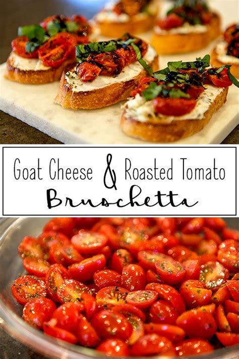 · in small bowl, with fork, stir goat cheese, oregano, and pepper until blended. Goat Cheese and Roasted Tomato Bruschetta | Bruchetta ...
