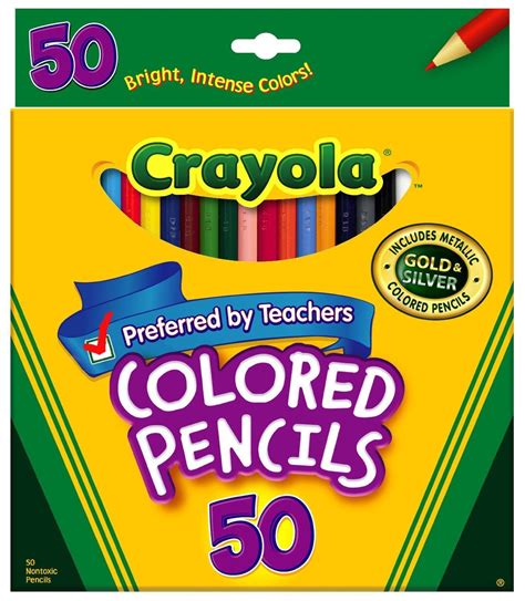 Buy Bulk Crayola 50ct Long Colored Pencils Case Of 12
