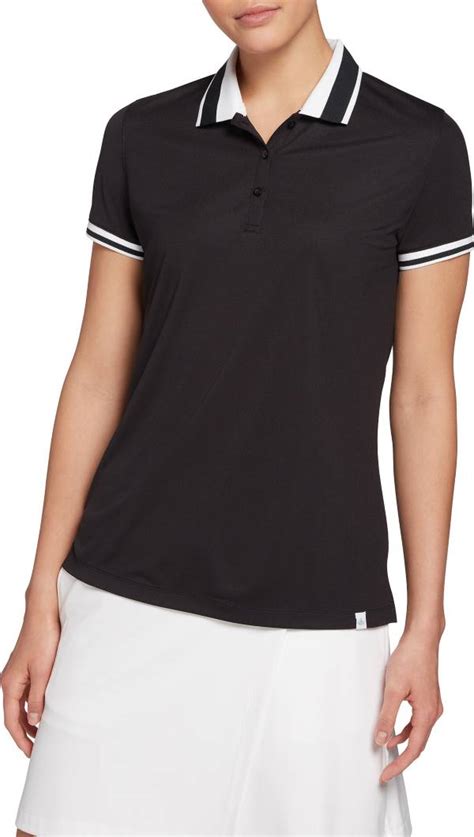 Lady Hagen Womens Pique Rib Trim Short Sleeve Golf Polo Golf Galaxy