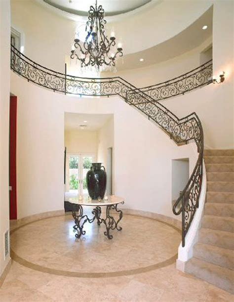 Chandelier And Wrought Iron Celebrity Houses Home Wood Railings For