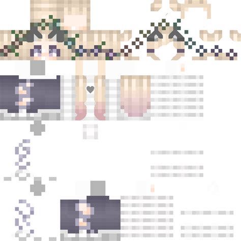 Girl Template Downloadable Minecraft Girl Skins Layout