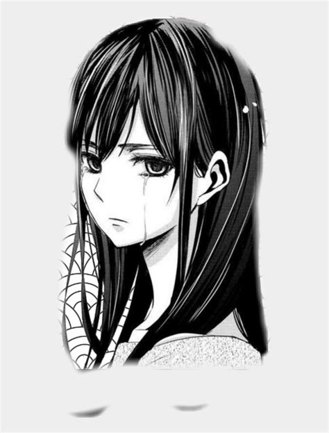 Tears Tränen Anime Girl Sad Gacha Black White