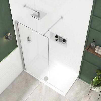 Wet Room Walk In Shower Screen Panel Shower Enclosure EasyClean Glass Mm EBay