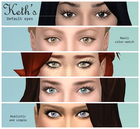 Mod The Sims Realistic Default Replacement Eyes