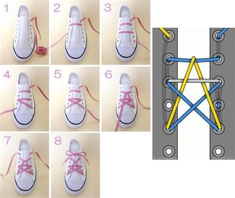 Certainly, there will be a few times you feel your feet are suffocated and ached by the pressure from the shoes as well as from practicing. Lacing your shoes in a pentagram style | Ways to lace ...