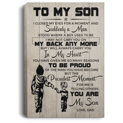 To My Son I Closed My Eyes Framed Canvas Unframed Poster CubeBik