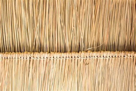 The Texture Of Thatched Roof At The Hut In The Countryside Stock Photo
