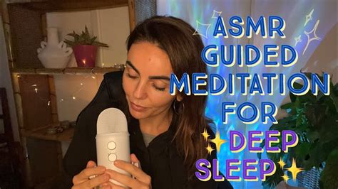 Asmr Guided Meditation For Deep Sleep Whispered And Rain Sounds Caring Face Massage
