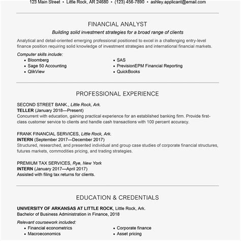 entry level finance cover letter  resume samples