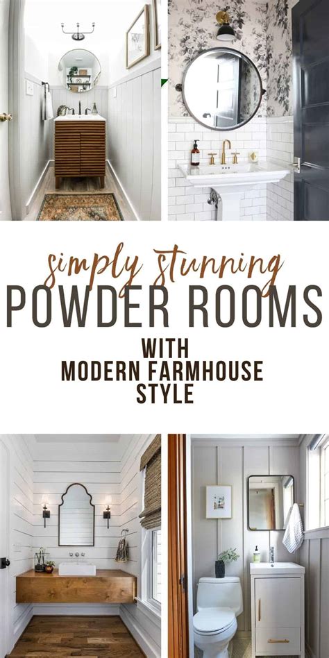 Stunning Small Powder Room Ideas With Modern Farmhouse Boho Style