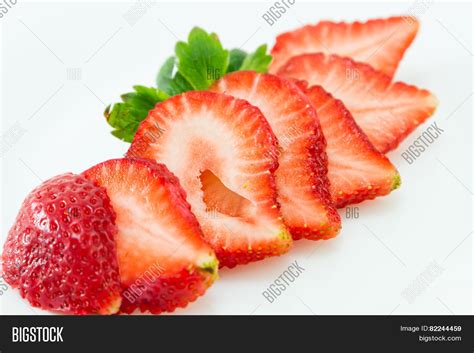 Sliced Strawberries Image And Photo Free Trial Bigstock
