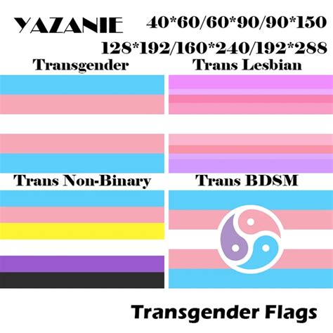 Yazanie 128192cm160240cm192288cm Large Transgender Pride Flags And