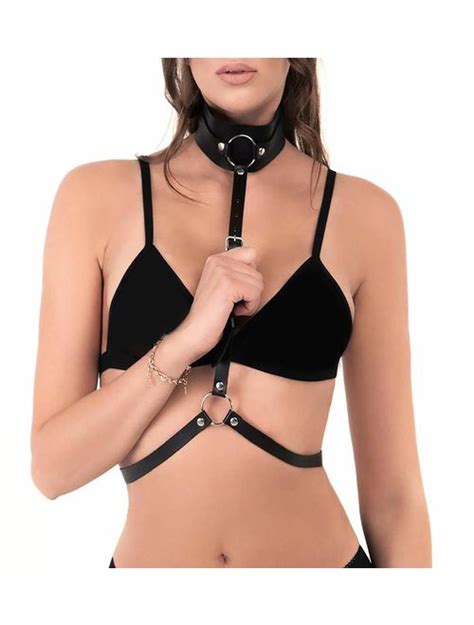 Buy Womens Leather Chest Harness Body Caged Bra Punk Waist Belt Gothic