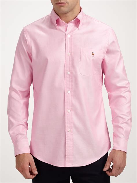Polo Ralph Lauren Oxford Shirt In Pink For Men Lyst