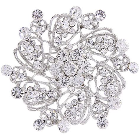 Ever Faith Austrian Crystal Wedding Flower Wreath Brooch Pin Stropso