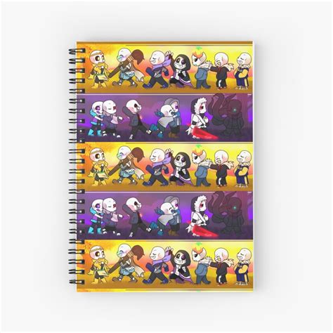 Undertale Au Sanses Good And Evil Spiral Notebook By Zoramoyashi