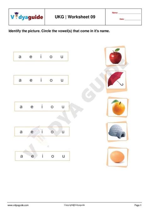 ukg free printable practice worksheet 09 kindergarten