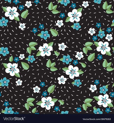 Seamless Pattern Flower Royalty Free Vector Image