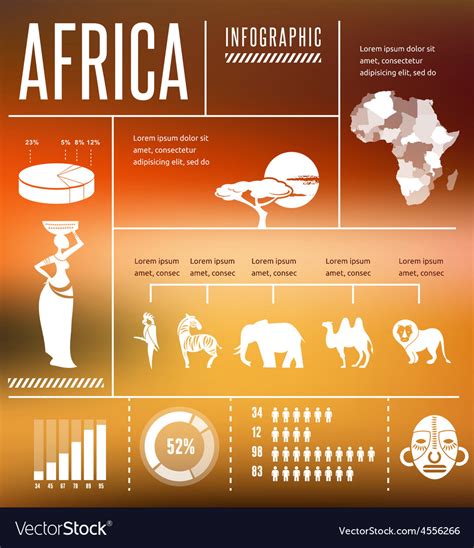 Africa Infographics And Background Royalty Free Vector