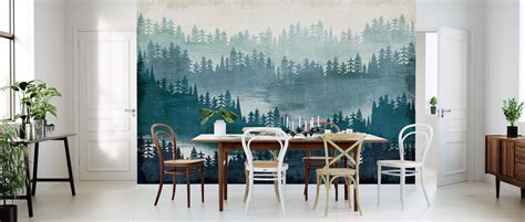 Mountainscape Blue Made To Measure Wall Mural Photowall