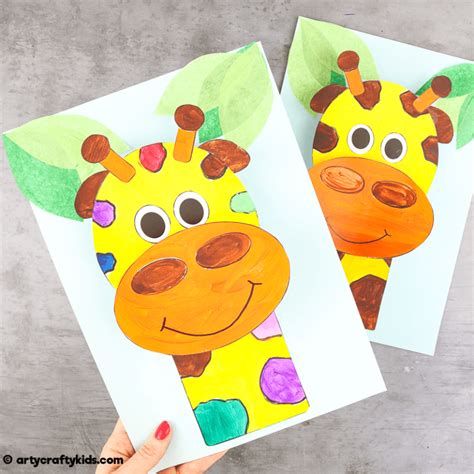 3d Paper Giraffe Craft Giraffe Crafts Crafts Animal Crafts For Kids