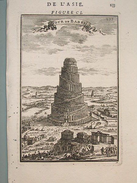 View Of The Tower Of Babel Description De Luniverse Alain Manesson