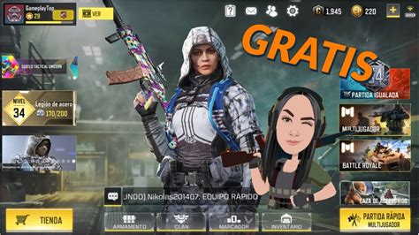 Personaje Femenino En Call Of Duty Mobile Gameplay 🙋‍♀️gratis 😱 Youtube