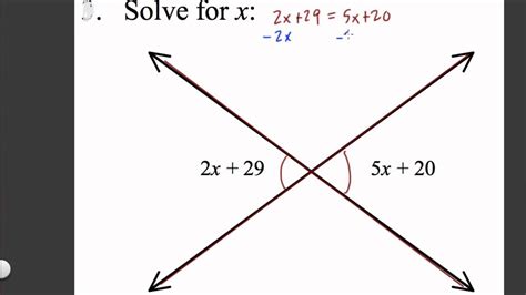 Vertical Angles And Algebra Medium 2 Youtube