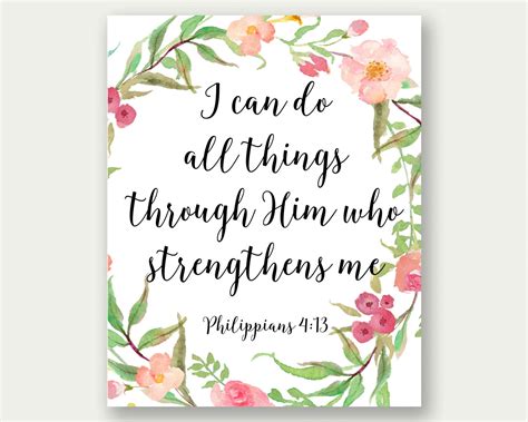 Philippians 413 I Can Do All Things Bible Verse Art Bible