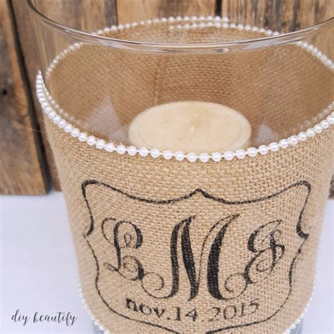 Close friends of the bride or groom often have a hard time choosing the right gift. DIY Idea for Custom Wedding Gifts (Candle Holder with ...