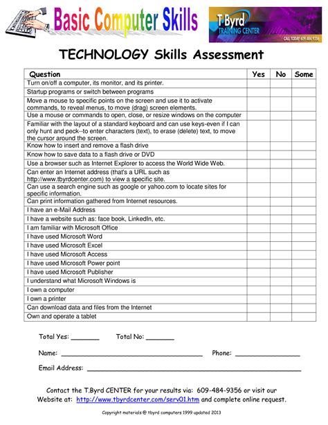 Data Center Assessment Template 12 Skills Assessment