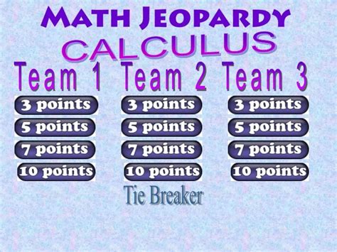 Ppt Math Jeopardy Powerpoint Presentation Free Download Id476008