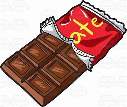 Chocolate Bar Candy Drawing Milk Clipart Sketch
