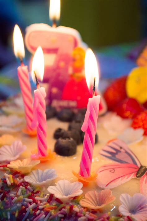 close up photo fondant cake birthday cake candles celebration
