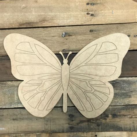 Butterfly Unfinished Wooden Cutout Paint By Line In 2021 Wood
