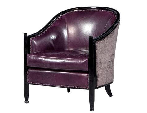 Experience regal comfort with leather chairs and sofas right at home. Pair of Art Deco Lounge Chairs in Dark Purple Leather at ...