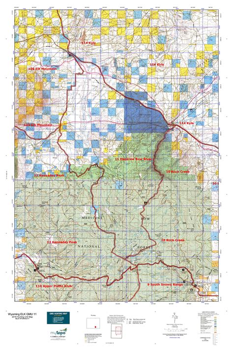Wyoming Elk Unit Map Color 2018