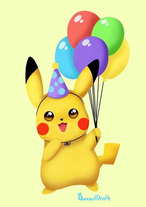 Birthday Pikachu Card From Pokemon Birthday Pikachu Pokemon Birthday