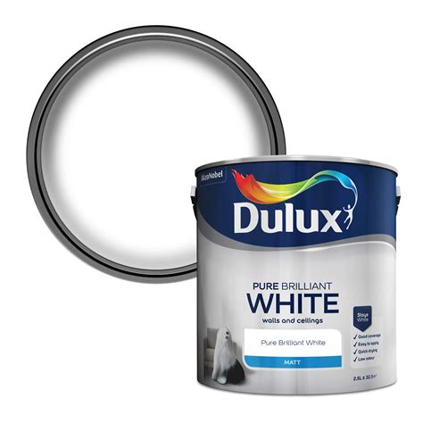 Dulux 5092360 Matt Emulsion Paint For Walls And Ceilings Pure
