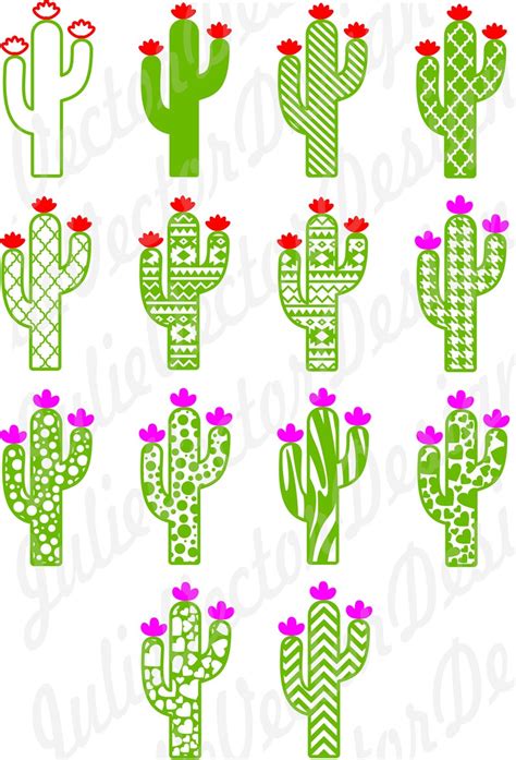 Cute Cactus Collection Svg Cutting Files Cactus Svg Cactus Etsy