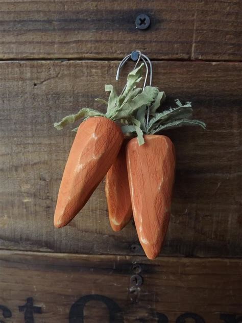 Wood Carrot Easter Ornament In 2020 Primitive Carrots Easter Spring