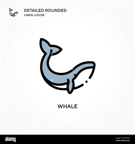 Whale Vector Icon Modern Vector Illustration Concepts Easy To Edit And Customize Stock Vector