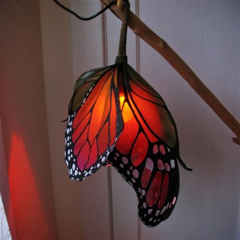 Monarch Butterfly Flower Light Faery Art Hanging Lights Beautiful Lamp
