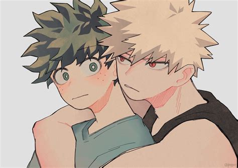 Deku And Bakugo в 2023 г Иллюстрации Иллюстрации кот Аниме