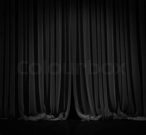 Black Curtain In Theater Stock Image Colourbox